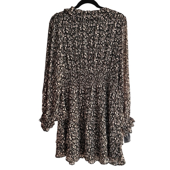 Altar’d State Floral Print Smocked Waist Long Sleeve Ruffled Detailing Dress - Picture 9 of 10